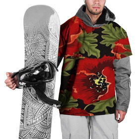 Накидка на куртку 3D с принтом Цветение мака в Кировске, 100% полиэстер |  | flower | красные | полевой цветок | природа | розы | текстуры | цветочки | цветы