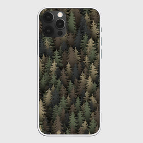 Чехол для iPhone 12 Pro Max с принтом Лесной камуфляж в Кировске, Силикон |  | ёлка | ель | ельник | лес | милитари | охота | природа | хаки
