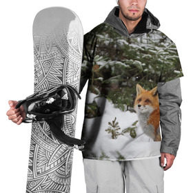 Накидка на куртку 3D с принтом Лиса в зимнем лесу в Кировске, 100% полиэстер |  | fox | животное | зверь | красивая | лес | лис | лиса | лисенок | лисица | лисичка | мех | патрикеевна | песец | плутовка | прикольная | природа | рыжая | рыжий цвет | сказка | хвост | хитрая | хищник