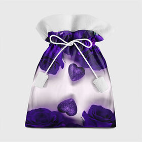 Подарочный 3D мешок с принтом Фиолетовые розы в Кировске, 100% полиэстер | Размер: 29*39 см | Тематика изображения на принте: flower | весна | красивые цветы | лето | природа | цветок | цветочки | цветы