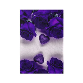 Обложка для паспорта матовая кожа с принтом Фиолетовые розы в Кировске, натуральная матовая кожа | размер 19,3 х 13,7 см; прозрачные пластиковые крепления | flower | весна | красивые цветы | лето | природа | цветок | цветочки | цветы