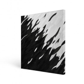 Холст квадратный с принтом Black & white в Кировске, 100% ПВХ |  | black | white | белый | переход | черный