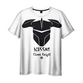 Мужская футболка 3D с принтом NESSAJ в Кировске, 100% полиэфир | прямой крой, круглый вырез горловины, длина до линии бедер | biggreenpepper | chaos knight | dota 2 | nessaj | арт | всадник | дота 2 | игры | прикольные | черно белые
