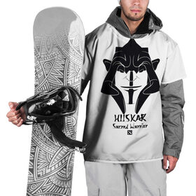 Накидка на куртку 3D с принтом HUSKAR в Кировске, 100% полиэстер |  | carry | dota 2 | huskar | sacred warrior | арт | воин | керри | прикольные | тролль | черно белые