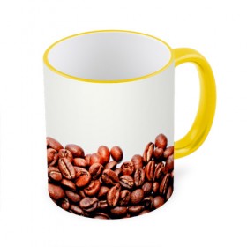 Кружка 3D с принтом coffee в Кировске, керамика | ёмкость 330 мл | Тематика изображения на принте: 3d | beans | coffee | еда | зерна | кофе | напиток | природа | текстуры