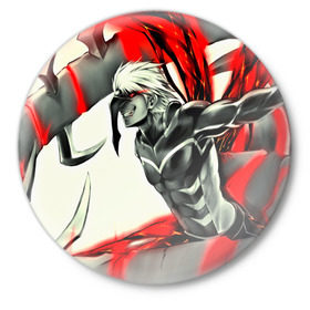 Значок с принтом Tokyo Ghoul в Кировске,  металл | круглая форма, металлическая застежка в виде булавки | Тематика изображения на принте: anime | ghoul | tokyo | tokyo ghoul | гуль | канеки