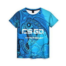 Женская футболка 3D с принтом CS GO:Hyper beast(cold style) в Кировске, 100% полиэфир ( синтетическое хлопкоподобное полотно) | прямой крой, круглый вырез горловины, длина до линии бедер | hyper beast | кс го | скоростной зверь