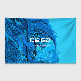 Флаг-баннер с принтом CS GOHyper beast(cold style) в Кировске, 100% полиэстер | размер 67 х 109 см, плотность ткани — 95 г/м2; по краям флага есть четыре люверса для крепления | hyper beast | кс го | скоростной зверь