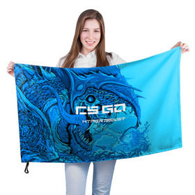 Флаг 3D с принтом CS GO:Hyper beast(cold style) в Кировске, 100% полиэстер | плотность ткани — 95 г/м2, размер — 67 х 109 см. Принт наносится с одной стороны | Тематика изображения на принте: hyper beast | кс го | скоростной зверь