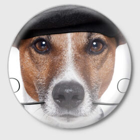 Значок с принтом Джек рассел - мексиканец в Кировске,  металл | круглая форма, металлическая застежка в виде булавки | джек | любимец | пес | песик | питомец | рассел | собака | собаки | собачка | терьер