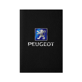Обложка для паспорта матовая кожа с принтом Peugeot в Кировске, натуральная матовая кожа | размер 19,3 х 13,7 см; прозрачные пластиковые крепления | brand | car | france | logo | peugeot | автомобиль | логотип | марка | франция