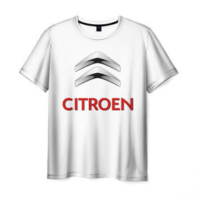 Мужская футболка 3D с принтом Сitroen в Кировске, 100% полиэфир | прямой крой, круглый вырез горловины, длина до линии бедер | brand | car | citroen | france | logo | автомобиль | логотип | марка | ситроен | франция