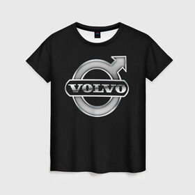 Женская футболка 3D с принтом Volvo в Кировске, 100% полиэфир ( синтетическое хлопкоподобное полотно) | прямой крой, круглый вырез горловины, длина до линии бедер | brand | car | logo | sweden | volvo | автомобиль | вольво | логотип | марка | швеция