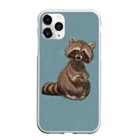 Чехол для iPhone 11 Pro матовый с принтом Raccoon в Кировске, Силикон |  | raccoon | енот