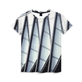 Женская футболка 3D с принтом Geometry в Кировске, 100% полиэфир ( синтетическое хлопкоподобное полотно) | прямой крой, круглый вырез горловины, длина до линии бедер | 