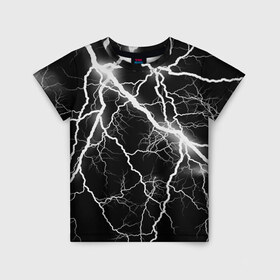 Детская футболка 3D с принтом Энергия в Кировске, 100% гипоаллергенный полиэфир | прямой крой, круглый вырез горловины, длина до линии бедер, чуть спущенное плечо, ткань немного тянется | молния | черно белый | черный