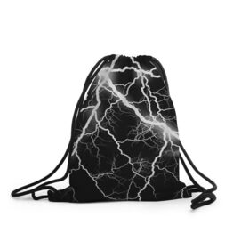 Рюкзак-мешок 3D с принтом Энергия в Кировске, 100% полиэстер | плотность ткани — 200 г/м2, размер — 35 х 45 см; лямки — толстые шнурки, застежка на шнуровке, без карманов и подкладки | молния | черно белый | черный