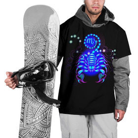 Накидка на куртку 3D с принтом Скорпион в Кировске, 100% полиэстер |  | Тематика изображения на принте: scorpius | арт | астрономия | другие | звезды | знак зодиака | космос | неоновые | прикольные | скорпион | яркие