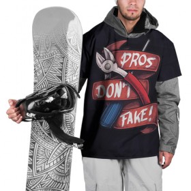 Накидка на куртку 3D с принтом Don`t Fake в Кировске, 100% полиэстер |  | Тематика изображения на принте: counter strike | cs | defuse | fake | фейк | щипцы