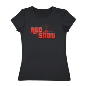 Женская футболка хлопок с принтом Red Shot в Кировске, 100% хлопок | прямой крой, круглый вырез горловины, длина до линии бедер, слегка спущенное плечо | gta | lastalay | redshot