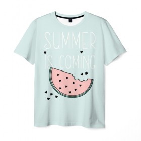 Мужская футболка 3D с принтом Summer в Кировске, 100% полиэфир | прямой крой, круглый вырез горловины, длина до линии бедер | hipster | swag | vegan | vegetarian | веган | вегетарианство | еда | свэг | хипстер