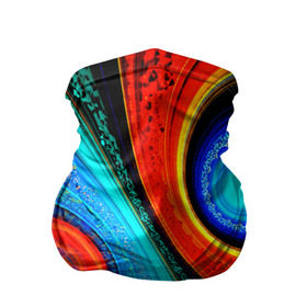 Бандана-труба 3D с принтом Двойной фрактал в Кировске, 100% полиэстер, ткань с особыми свойствами — Activecool | плотность 150‒180 г/м2; хорошо тянется, но сохраняет форму | абстракция | цветные | яркие