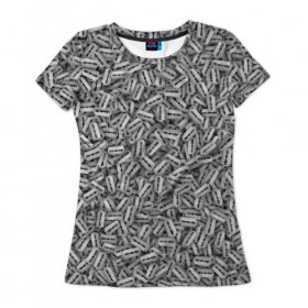 Женская футболка 3D с принтом Бритвы в Кировске, 100% полиэфир ( синтетическое хлопкоподобное полотно) | прямой крой, круглый вырез горловины, длина до линии бедер | борода | бритва | бритье | лезвие | металл | паттрен | серый | текстура