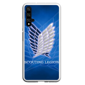 Чехол для Honor 20 с принтом Scouting Legion в Кировске, Силикон | Область печати: задняя сторона чехла, без боковых панелей | Тематика изображения на принте: attack on titan | wings | атака титанов | крылья свободы