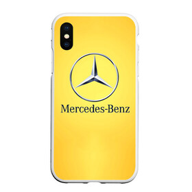 Чехол для iPhone XS Max матовый с принтом Yellow Benz в Кировске, Силикон | Область печати: задняя сторона чехла, без боковых панелей | car | mercedes | авто | мерседес