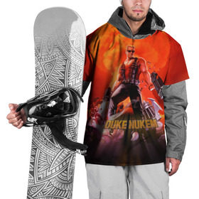 Накидка на куртку 3D с принтом Duke Nukem в Кировске, 100% полиэстер |  | Тематика изображения на принте: брутальный | взрыв | дюк нюмем | мужик | огонь | радиация | ядерный