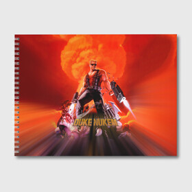 Альбом для рисования с принтом Duke Nukem в Кировске, 100% бумага
 | матовая бумага, плотность 200 мг. | брутальный | взрыв | дюк нюмем | мужик | огонь | радиация | ядерный