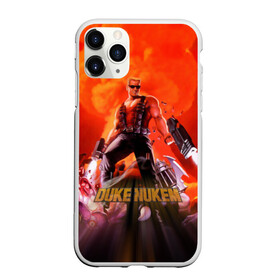 Чехол для iPhone 11 Pro матовый с принтом Duke Nukem в Кировске, Силикон |  | брутальный | взрыв | дюк нюмем | мужик | огонь | радиация | ядерный