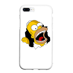 Чехол для iPhone 7Plus/8 Plus матовый с принтом The Simpsons в Кировске, Силикон | Область печати: задняя сторона чехла, без боковых панелей | гомер | крик | симпсоны | спрингфилд