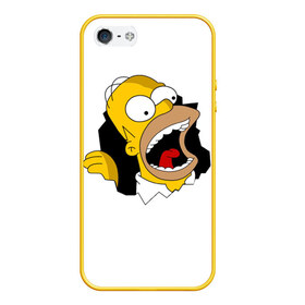 Чехол для iPhone 5/5S матовый с принтом The Simpsons в Кировске, Силикон | Область печати: задняя сторона чехла, без боковых панелей | гомер | крик | симпсоны | спрингфилд