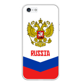 Чехол для iPhone 5/5S матовый с принтом RUSSIA HOCKEY в Кировске, Силикон | Область печати: задняя сторона чехла, без боковых панелей | 2015 | 2016 | 2017 | hockey | hokey | ru | russia | russian | team | герб | россии | россия | ру | сборная | состав | хоккей | чм | чм2017