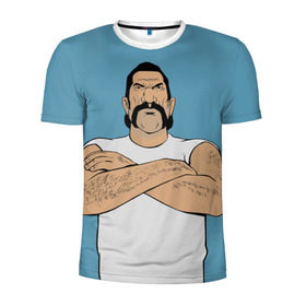 Мужская футболка 3D спортивная с принтом Кохонес в Кировске, 100% полиэстер с улучшенными характеристиками | приталенный силуэт, круглая горловина, широкие плечи, сужается к линии бедра | grand theft auto | gta | vice city | вайс сити | гта