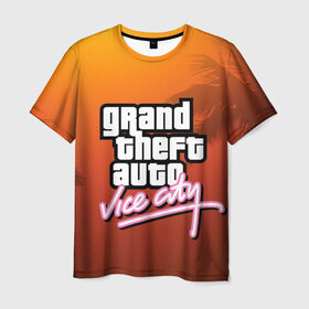 Мужская футболка 3D с принтом GTA в Кировске, 100% полиэфир | прямой крой, круглый вырез горловины, длина до линии бедер | grand theft auto | gta | vice city | вайс сити | гта