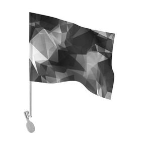 Флаг для автомобиля с принтом Camo - Black & White (Чёрно-белый камуфляж) в Кировске, 100% полиэстер | Размер: 30*21 см | 0x000000123 | camo | камуфляж | чёрно белый