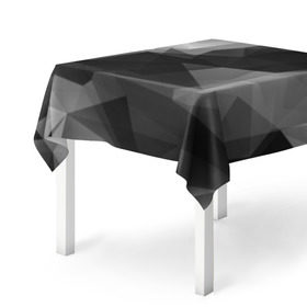 Скатерть 3D с принтом Camo - Black & White (Чёрно-белый камуфляж) в Кировске, 100% полиэстер (ткань не мнется и не растягивается) | Размер: 150*150 см | 0x000000123 | camo | камуфляж | чёрно белый
