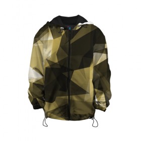 Детская куртка 3D с принтом Camo - Black & Yellow (Чёрно-жёлтый камуфляж) в Кировске, 100% полиэстер | застежка — молния, подол и капюшон оформлены резинкой с фиксаторами, по бокам — два кармана без застежек, один потайной карман на груди, плотность верхнего слоя — 90 г/м2; плотность флисового подклада — 260 г/м2 | Тематика изображения на принте: 0x000000123 | camo | камуфляж