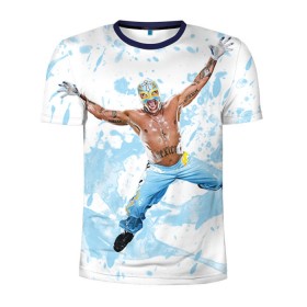 Мужская футболка 3D спортивная с принтом Рей Мистерио в Кировске, 100% полиэстер с улучшенными характеристиками | приталенный силуэт, круглая горловина, широкие плечи, сужается к линии бедра | wrestling