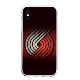 Чехол для iPhone XS Max матовый с принтом NBA Портленд трэйл блэйзерс в Кировске, Силикон | Область печати: задняя сторона чехла, без боковых панелей | nba