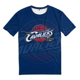 Мужская футболка 3D с принтом NBA: Cleveland Cavaliers в Кировске, 100% полиэфир | прямой крой, круглый вырез горловины, длина до линии бедер | nba