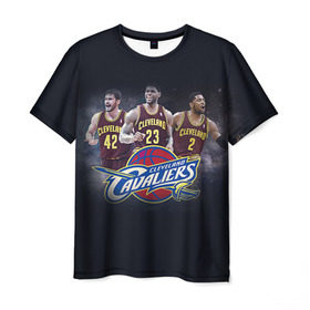 Мужская футболка 3D с принтом NBA: Cleveland Cavaliers в Кировске, 100% полиэфир | прямой крой, круглый вырез горловины, длина до линии бедер | nba