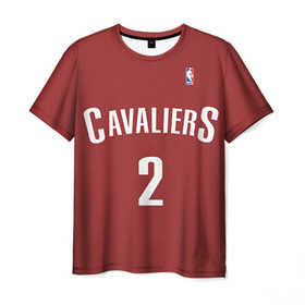 Мужская футболка 3D с принтом Форма Cavaliers Cleveland красная в Кировске, 100% полиэфир | прямой крой, круглый вырез горловины, длина до линии бедер | nba
