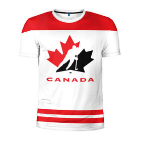 Мужская футболка 3D спортивная с принтом TEAM CANADA в Кировске, 100% полиэстер с улучшенными характеристиками | приталенный силуэт, круглая горловина, широкие плечи, сужается к линии бедра | 2017 | canada | team | teamcanada | канада | мира | россия | хоккей | чемпионат | чм2017