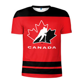 Мужская футболка 3D спортивная с принтом TEAM CANADA в Кировске, 100% полиэстер с улучшенными характеристиками | приталенный силуэт, круглая горловина, широкие плечи, сужается к линии бедра | 2017 | canada | hochey | team | teamcanada | канада | мира | россия | хоккей | чемпионат | чм2017