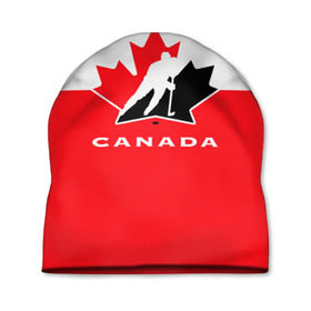 Шапка 3D с принтом TEAM CANADA в Кировске, 100% полиэстер | универсальный размер, печать по всей поверхности изделия | 2017 | canada | hochey | team | teamcanada | канада | мира | россия | хоккей | чемпионат | чм2017