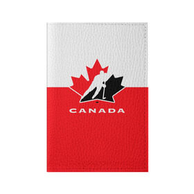 Обложка для паспорта матовая кожа с принтом TEAM CANADA в Кировске, натуральная матовая кожа | размер 19,3 х 13,7 см; прозрачные пластиковые крепления | 2017 | canada | hochey | team | teamcanada | канада | мира | россия | хоккей | чемпионат | чм2017