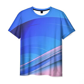Мужская футболка 3D с принтом Волны материи в Кировске, 100% полиэфир | прямой крой, круглый вырез горловины, длина до линии бедер | 3d | абстракция | волны | другие | краска | линии | оптические | полосы | прикольные | разводы | узоры | фрактал | цветные | яркие